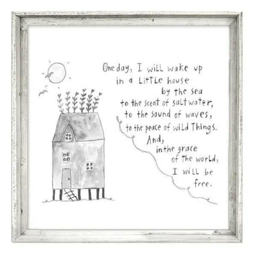 grace of the World' (B&W) Wall Art by Sandy Gingras White 15.5X15.5